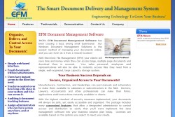 EFM Document Management Software website design graphic