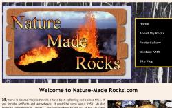 Nature Made Rocks website design graphic